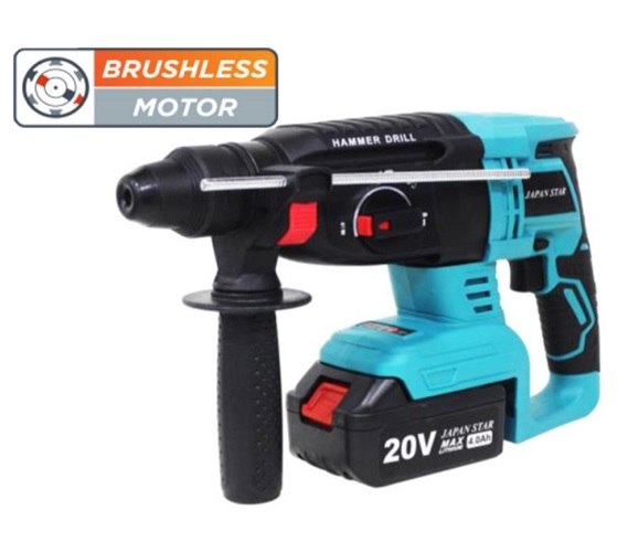 JAPAN STAR 20V Cordless Rotary Hammer Drill (Brushless)